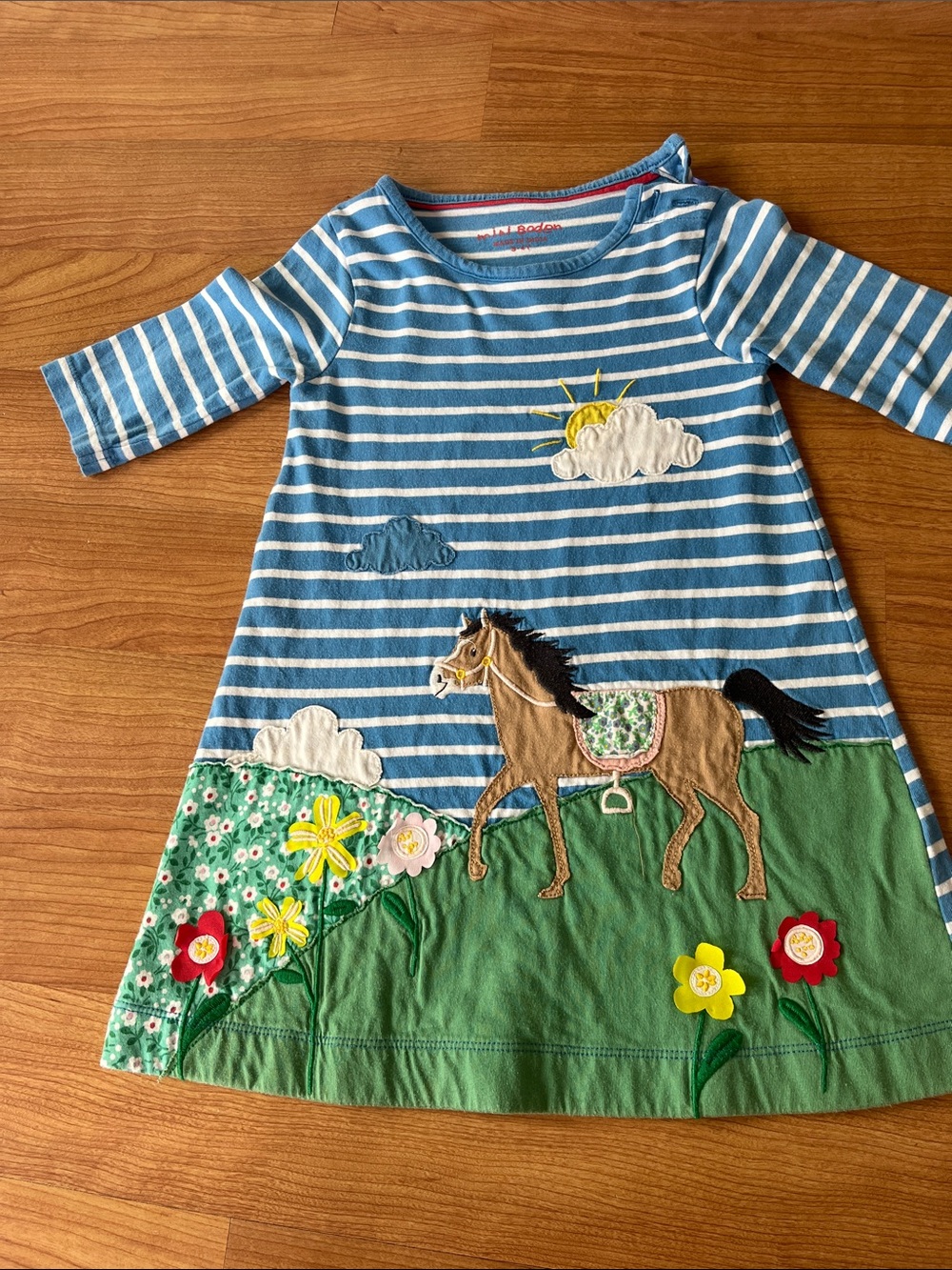 Mini Boden horse appliqué dress
